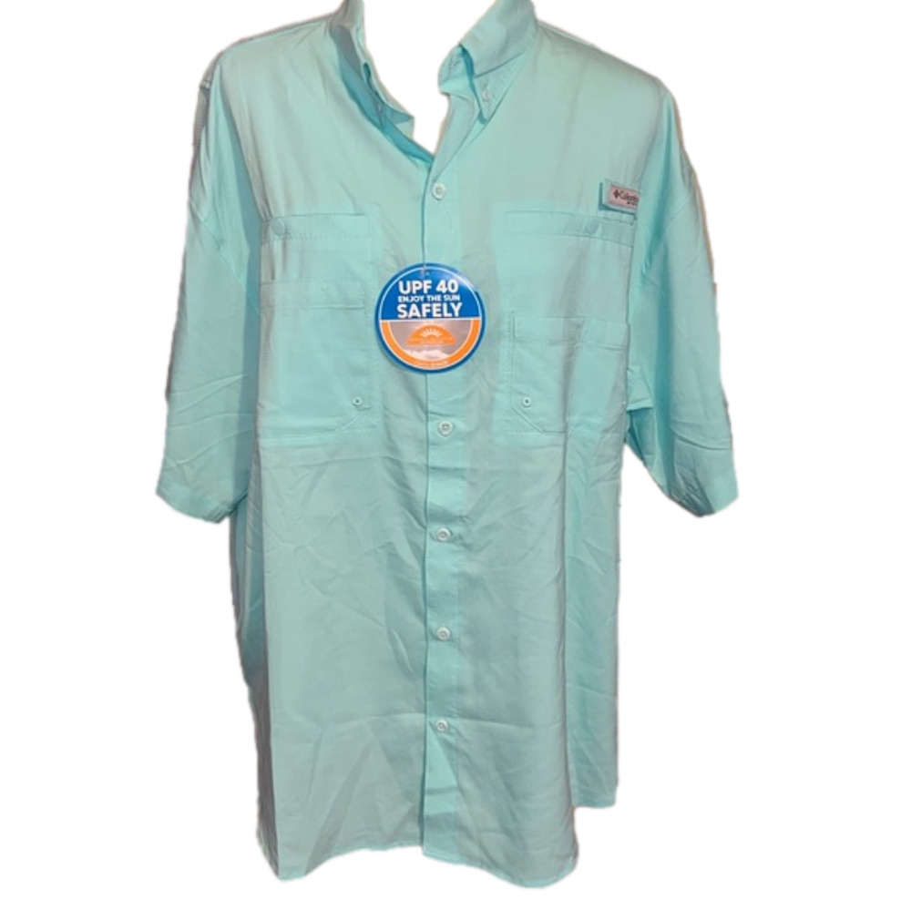 NWT Men’s Columbia Outdoors UPF 40 Omni Shade Button Shirt  L